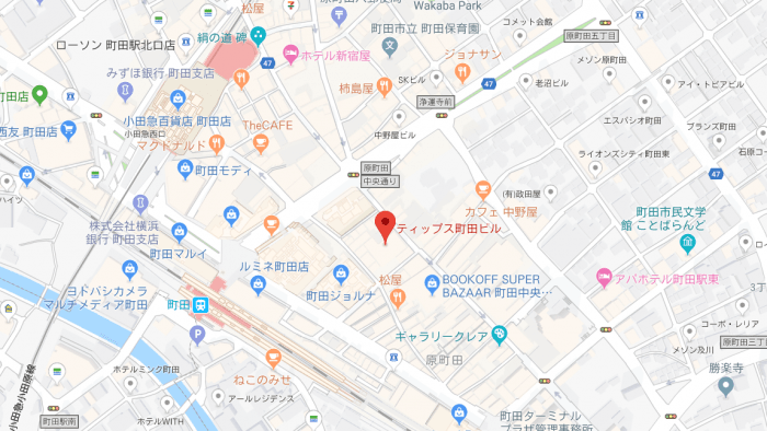 オリエンタルラウンジイブ町田店の地図