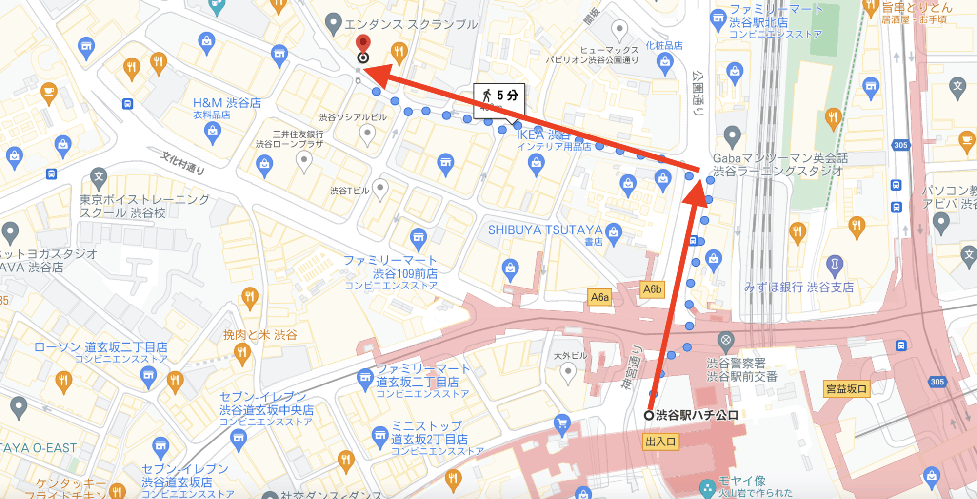 ag（アグ）渋谷へのアクセス